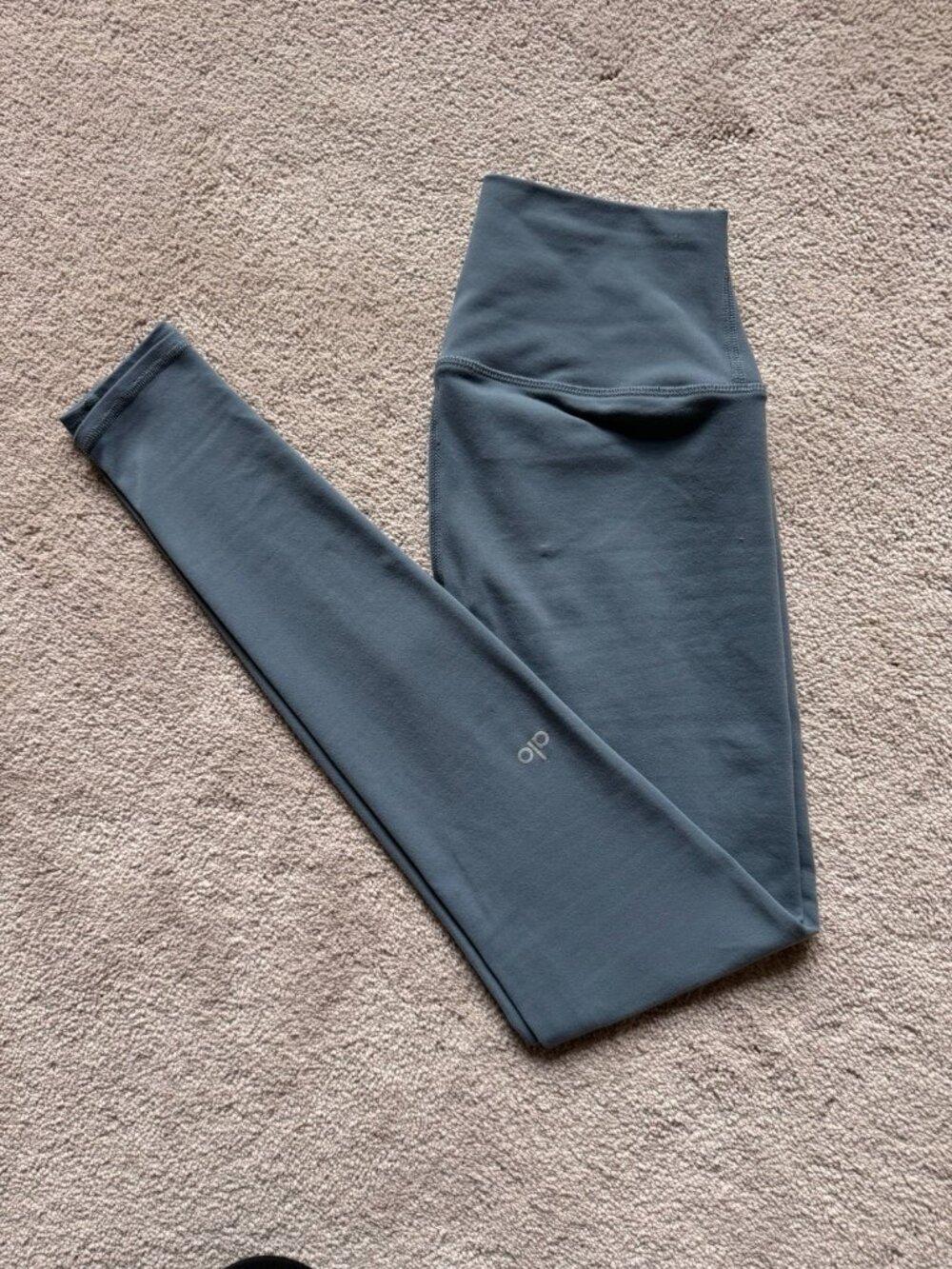Alo 7/8 High-Waist Airbrush Legging Light Blue Gray Small